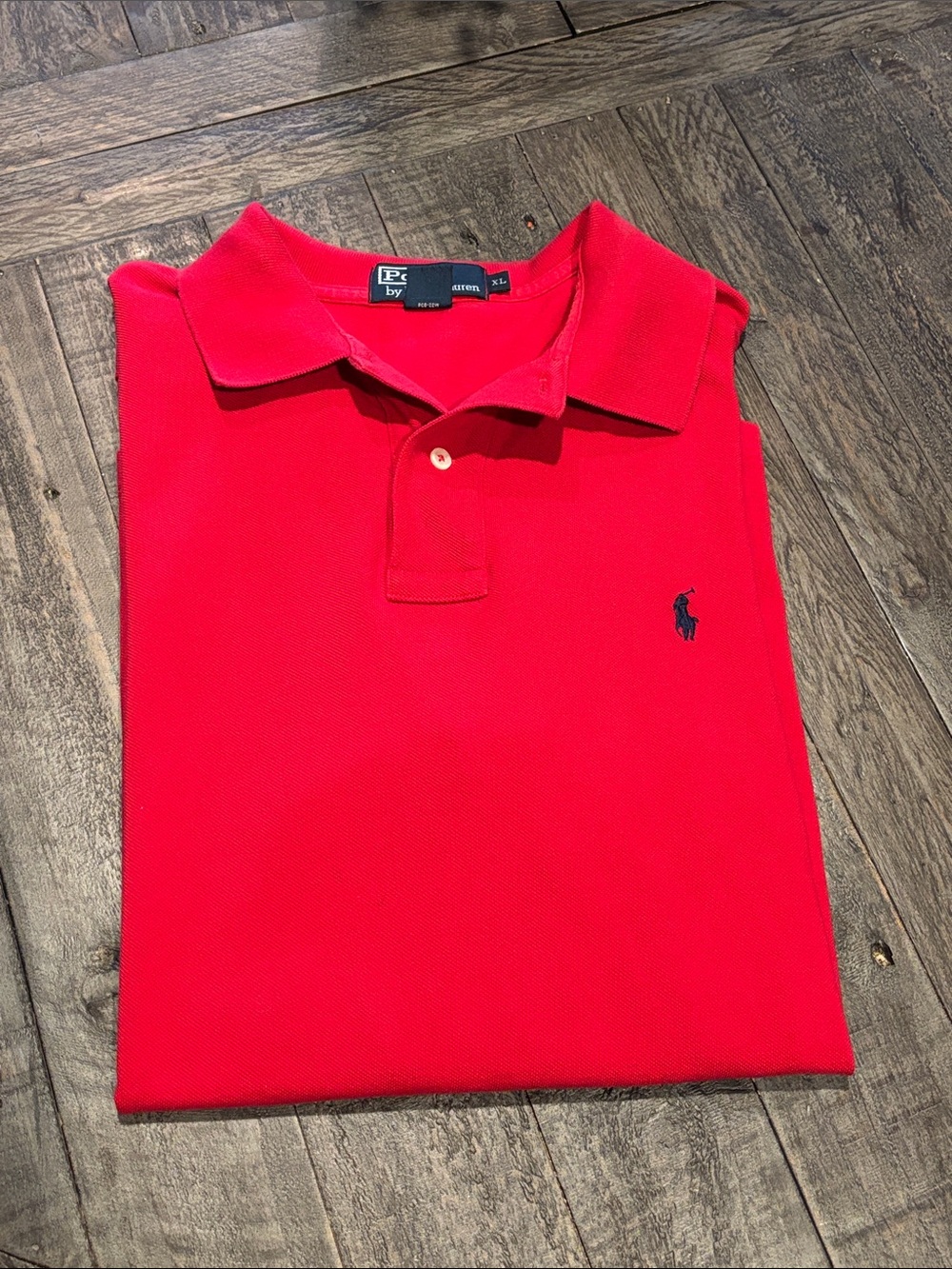 POLO BY RALPH LAUREN RED XL MENS 2 BUTTON POLO VERY GOOD CONDITION BUNDLE2SAVE